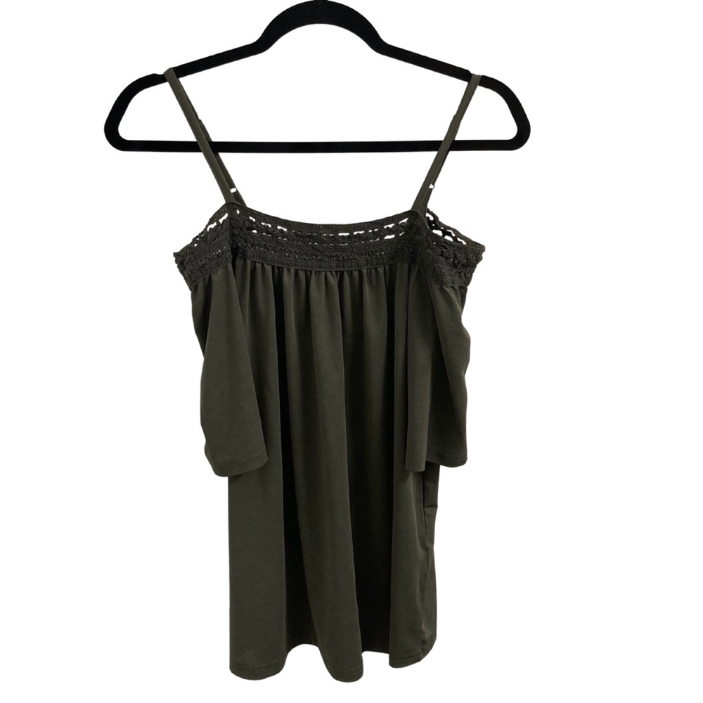 Versatile Forest Green Tank Blouse Size S